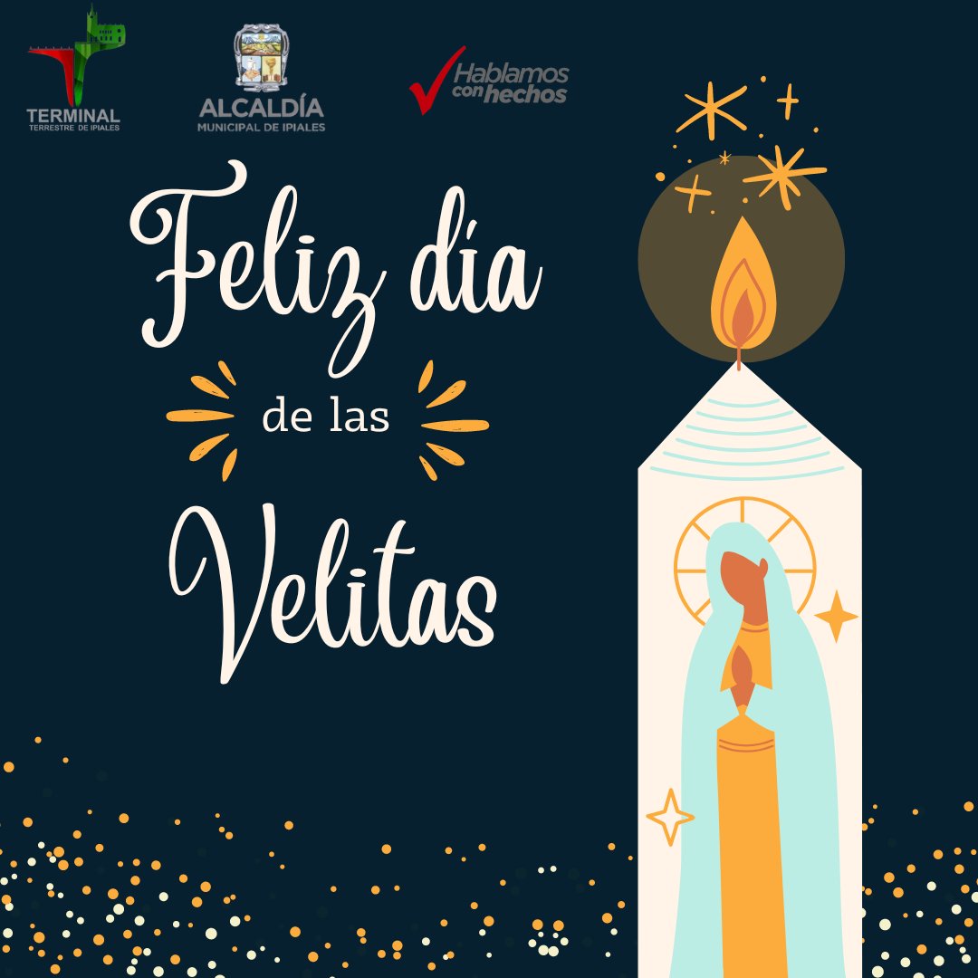 Que en esta noche de luz, cada vela encendida ilumine nuestros propósitos y guie nuestro camino para alcanzar nuestros sueños.

Un felíz viaje te desea la Terminal Terrestre de Pasajeros Ipiales.