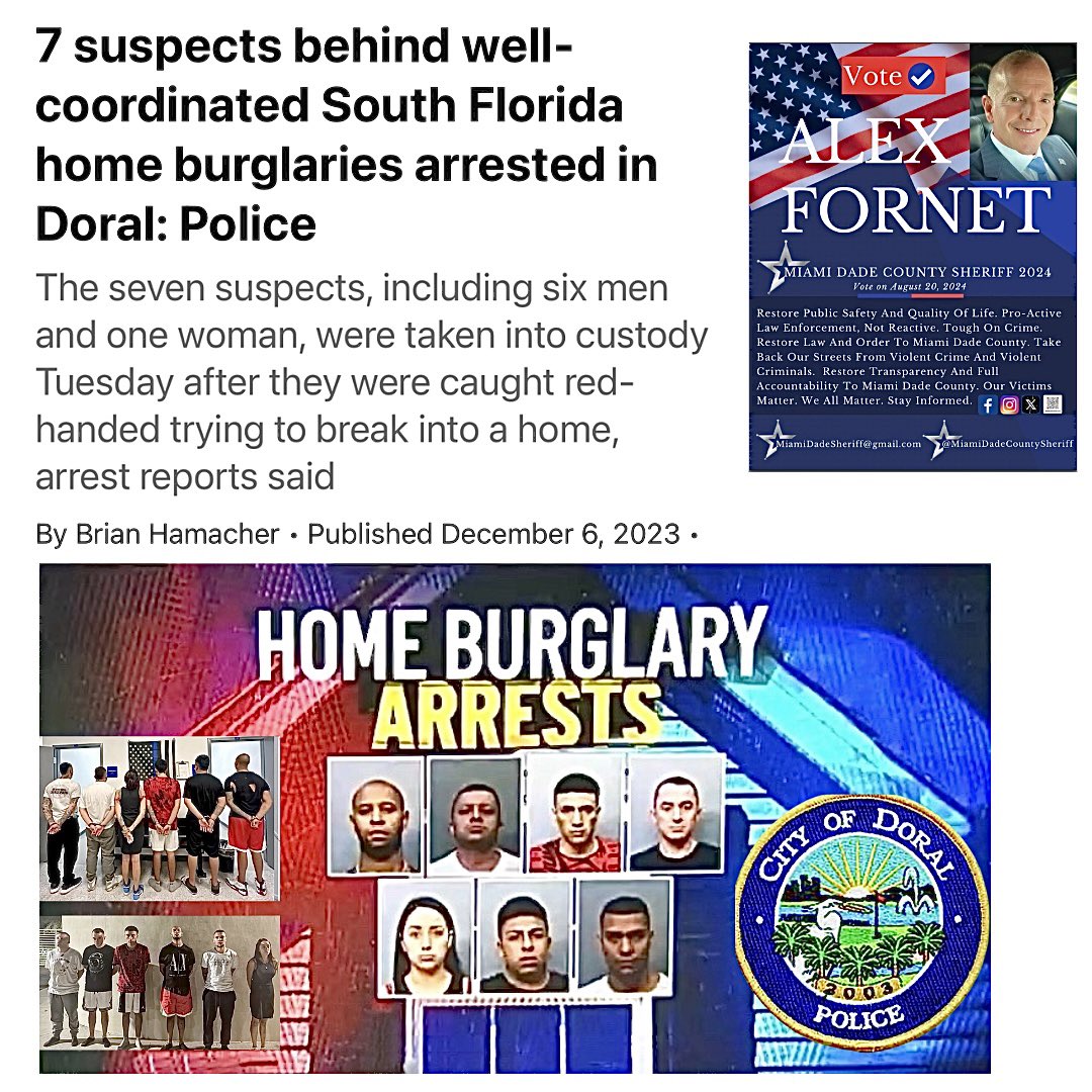 nbcmiami.com/news/local/7-s… #CAUGHTREDHANDED #BURGLARY #BURGLARS #BURGLARALARM #BURGLARALARMS #BURGLARYPREVENTION #DORAL #DORALFL #DORALFLORIDA #DORALMIAMI #DORALPOLICE #ARRESTS #ARRESTEDMIAMIDADE #VIOLENTCRIMEMIAMI #VIOLENCEMIAMI #CRIMEMIAMI #MIAMICRIME #RISINGCRIME #SHERIFF24