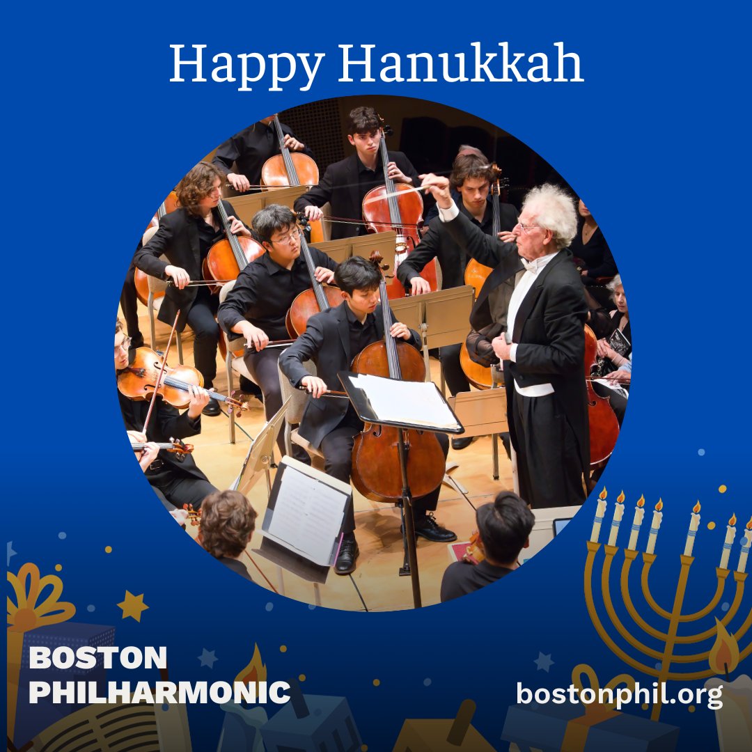 BosPhilYouth's tweet photo. From our family to yours: Wishing all those who celebrate Hanukkah a wonderful holiday! 📷
Hilary Scott #hanukkah, #chanukah, #happyhanukkah, #bostonphil, #benjaminzander, #bpyo, #holiday https://t.co/W1nwQgBVKe
