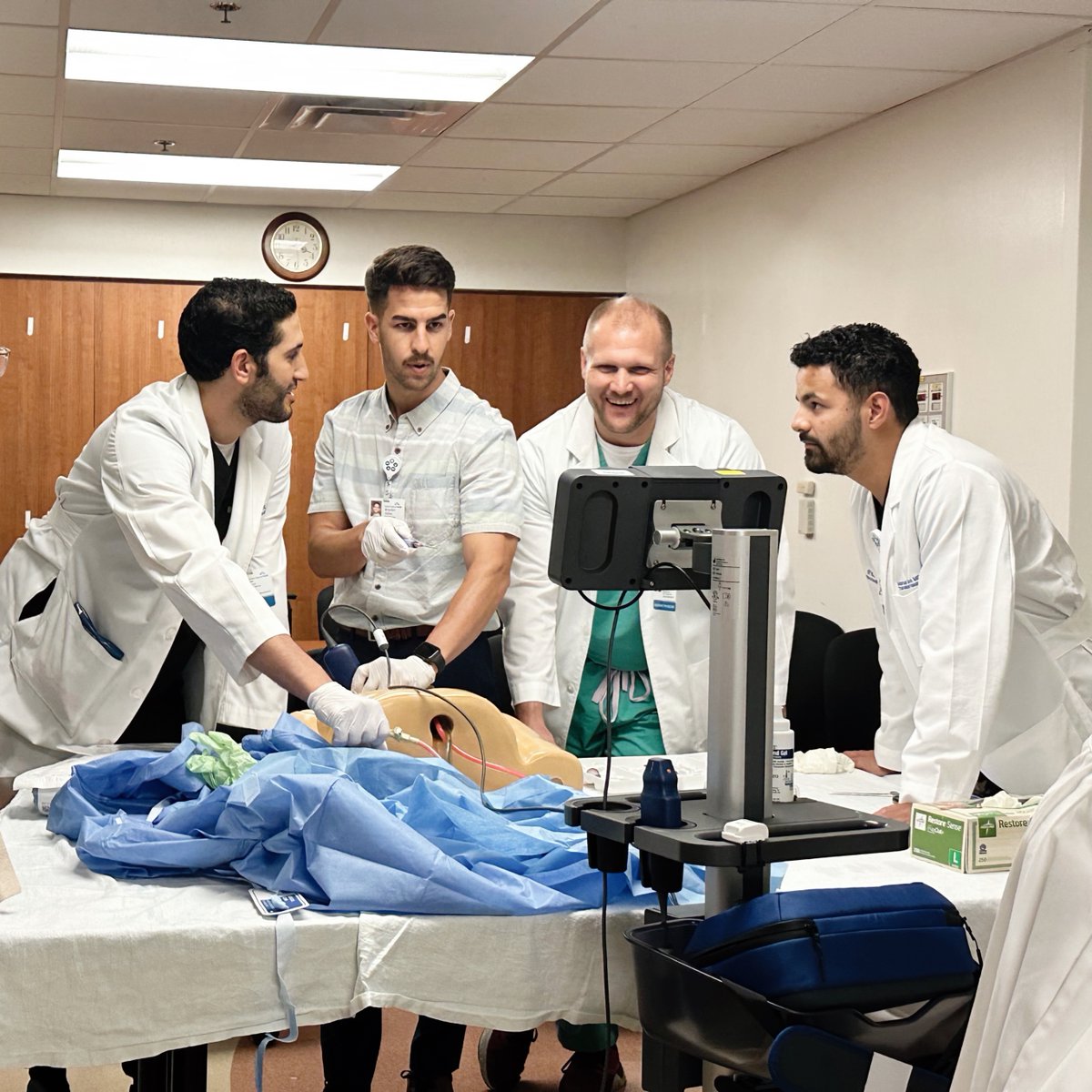 Unlocking the magic of Point-of-Care Ultrasound (#POCUS) in our #SimulationLab. Nothing short of fun. #MedicalEducation #MedEd #ResidencyProgram #ResidencyLife #InternalMedicine