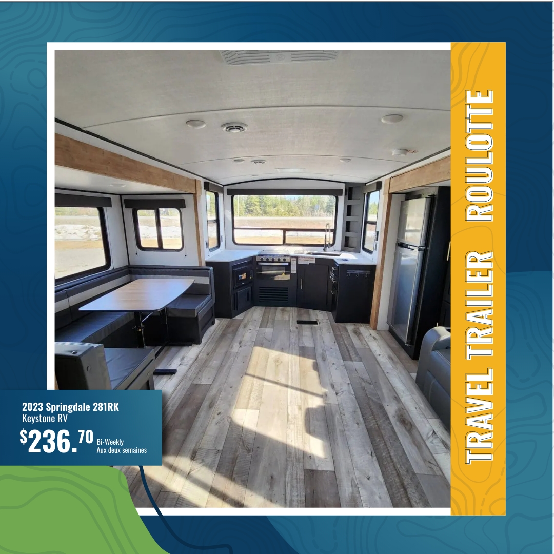 TimminsRV's tweet photo. 🎄🚐 Get ready to sleigh the holidays with the 2023 Springdale 281RK by Keystone RV! 🌟🎁 

https://t.co/qTggH0dvx3 https://t.co/dScUlflNzI