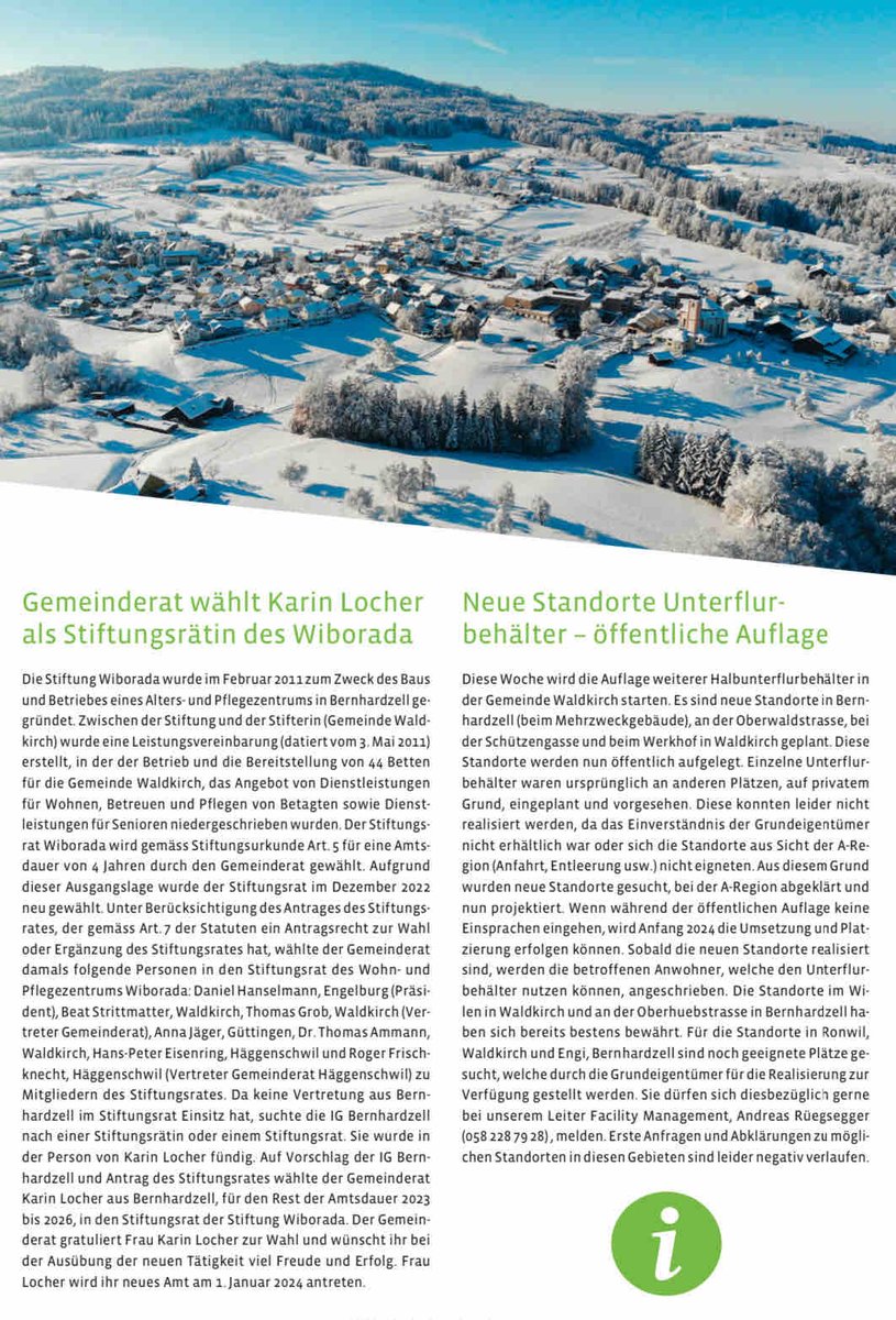 Das neue Waldkirch Aktuell ist jetzt online. Wir informieren zu Wahlen, Auflagen von UFB usw. Mehr unter ow.ly/OOxO50QgfS1 oder ow.ly/6KgV50QgfS2