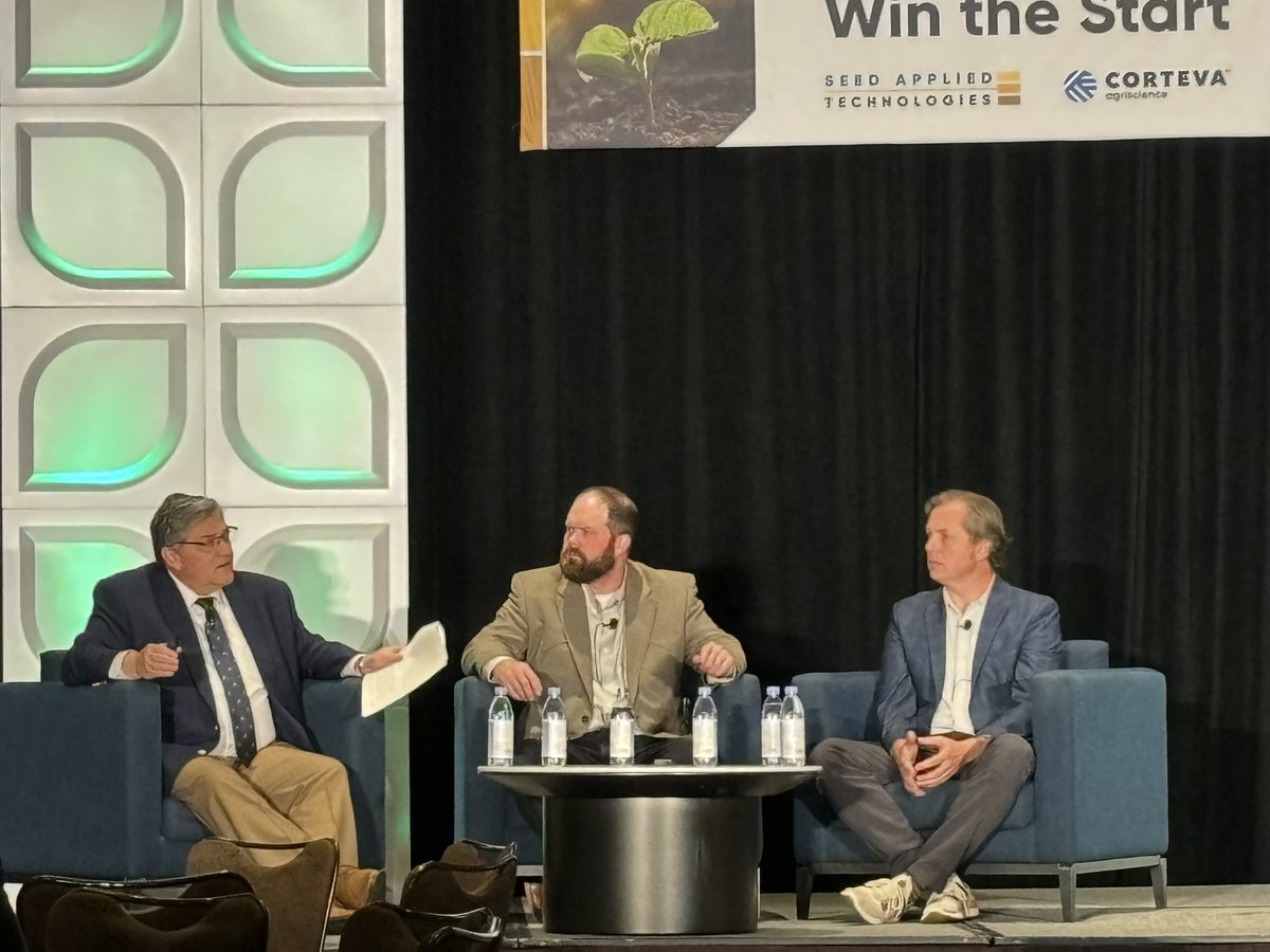 Thursday sessions at @Better_Seed’s Field Crop Seed Convention in Orlando are underway with a panel discussion about climate smart ag partnerships #FCSC23 #JustGrowIt