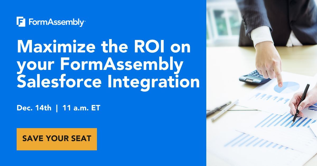 FormAssembly's tweet photo. Want cleaner Salesforce data in 2024? Here’s how to get it → Join our Dec. 14th webinar to learn how our Salesforce features and connectors can streamline your data collection in the new year. https://t.co/iu6JfBaXav 

#FormAssembly #SalesforceConnector #Webinar https://t.co/Xr5q4aUUsa