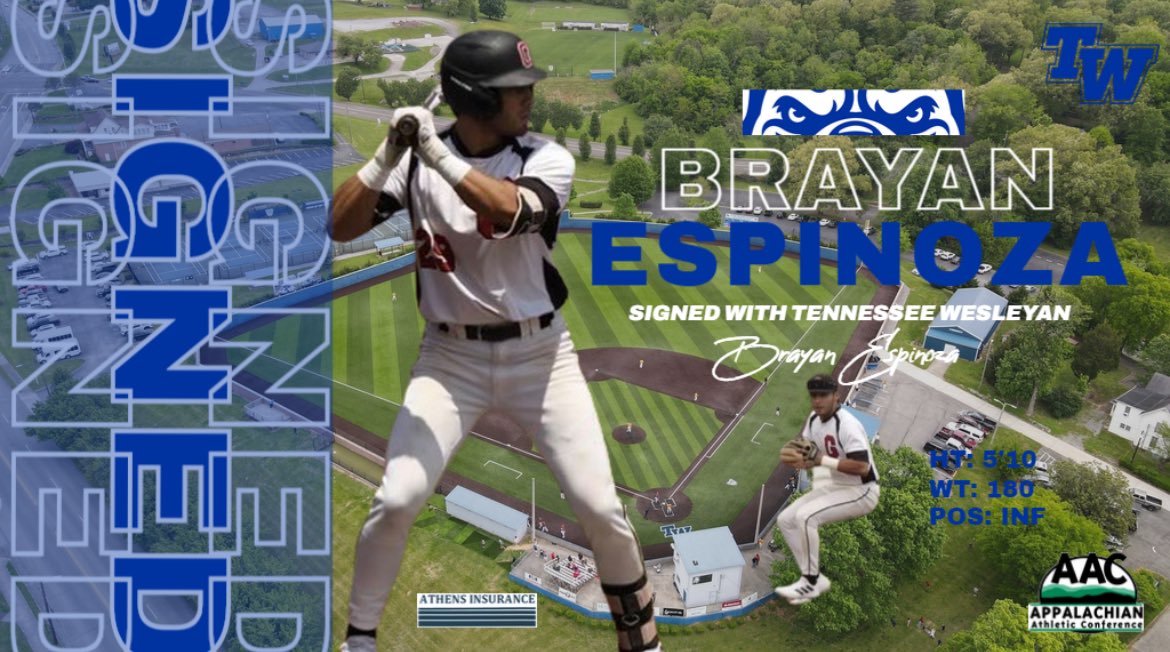 Tennessee Wesleyan Baseball (@twu_baseball) on Twitter photo Welcome Brayan Espinoza <a href="/Brayan_E5/">Brayan Espinoza</a> from Glenndale CC <a href="/VaqueroBaseball/">Glendale CC Baseball</a> and a Nogales, AZ native! #TWU Welcome Brayan Espinoza <a href="/Brayan_E5/">Brayan Espinoza</a> from Glenndale CC <a href="/VaqueroBaseball/">Glendale CC Baseball</a> and a Nogales, AZ native! #TWU