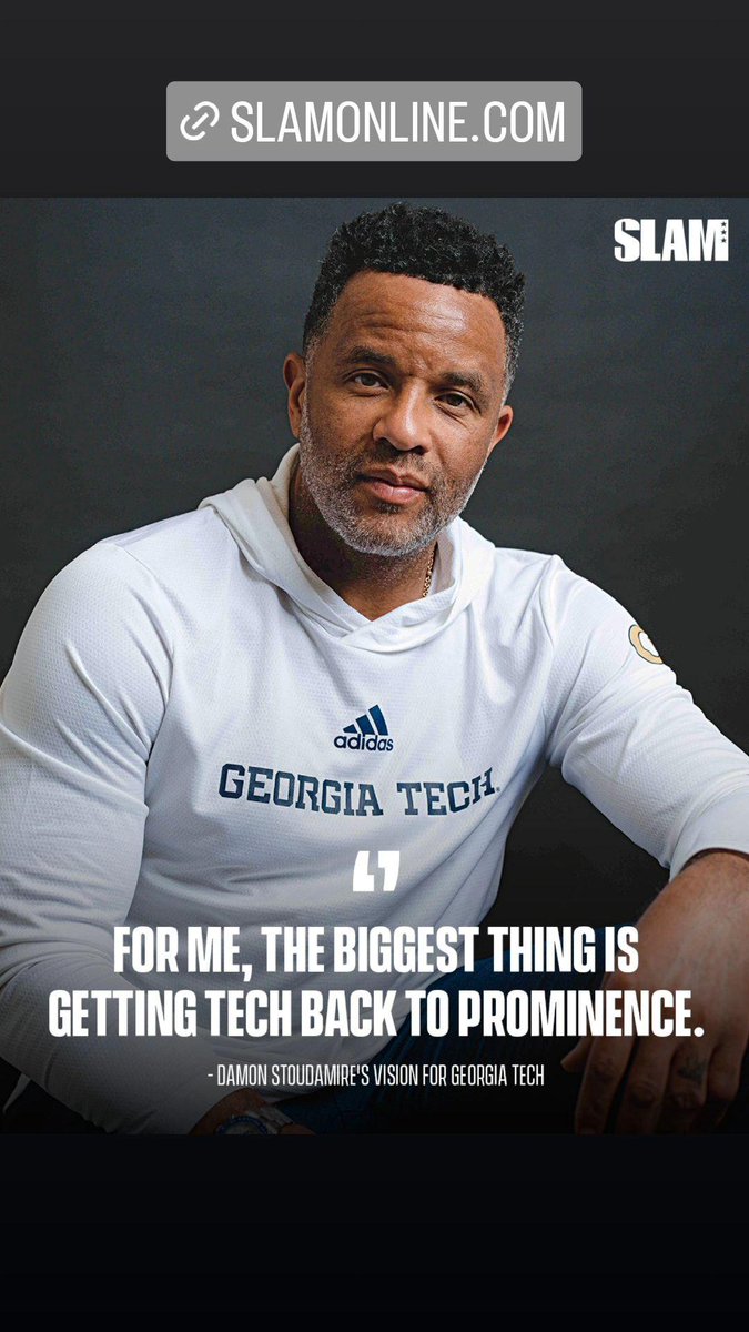 Karl Hobbs (@coachkarlhobbs) on Twitter photo slamonline.com/the-magazine/d…
Check out latest from <a href="/Iambiggie503/">Damon Stoudamire</a> on the vision for <a href="/GTMBB/">Georgia Tech Men’s Basketball</a> 🐝🏀 slamonline.com/the-magazine/d…
Check out latest from <a href="/Iambiggie503/">Damon Stoudamire</a> on the vision for <a href="/GTMBB/">Georgia Tech Men’s Basketball</a> 🐝🏀