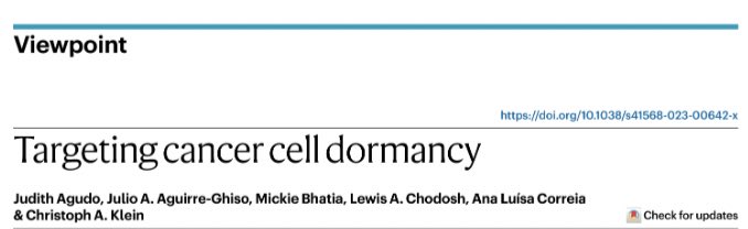 alpcorreia's tweet image. Happy to share my thoughts on how to move #CancerDormancy research to the clinics alongside some of the giants in the field inc. @JAguirreGhiso and Christoph Klein! 🤩 Just out @NatureRevCancer @Neuro_CF @ChampalimaudF @EMBO_YIP 

👉Read here: rdcu.be/ds0Cn