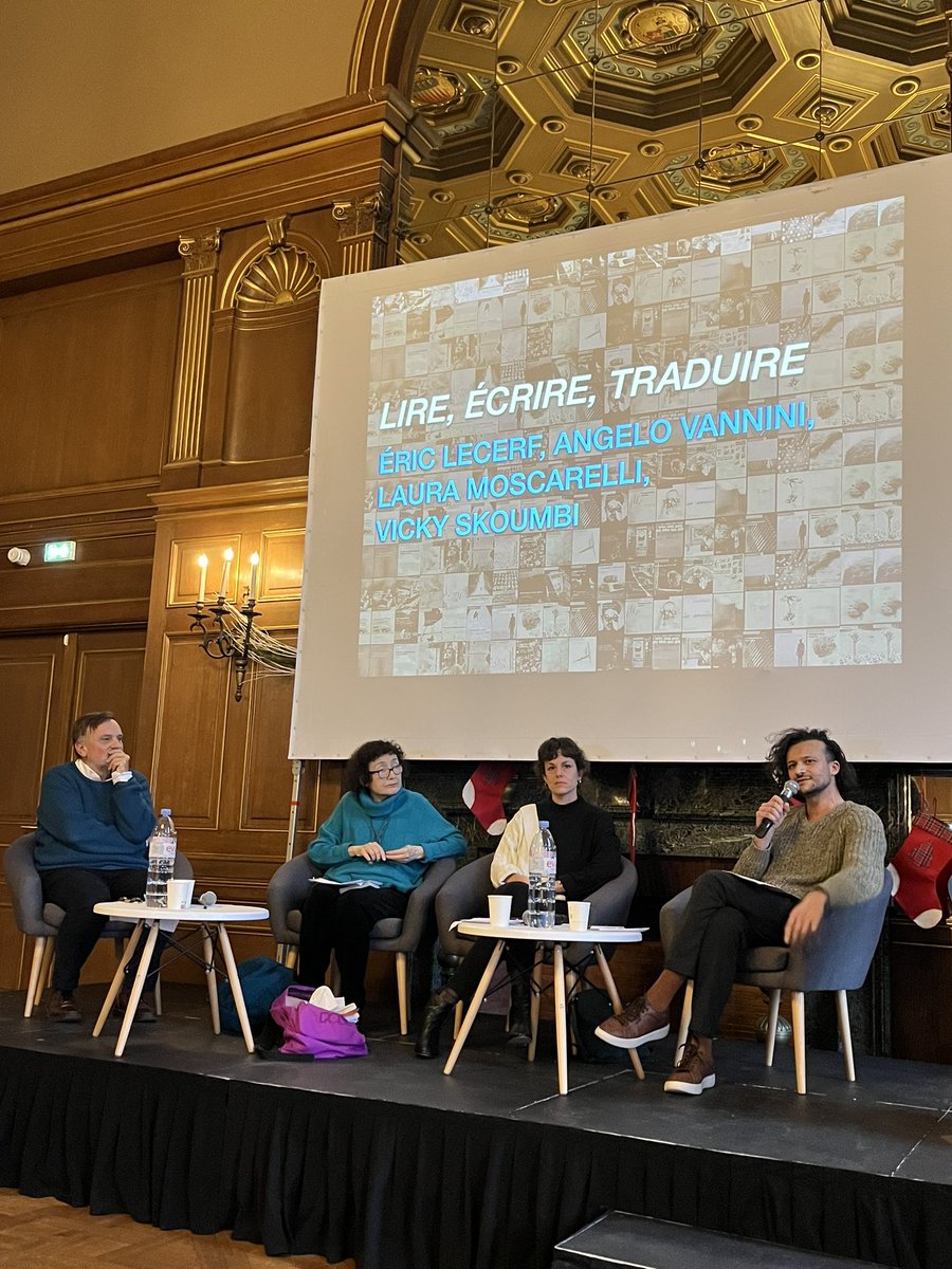 Congrès des 40 ans du <a href="/CIPh1983/">Collège international de philosophie</a> 
2eme table ronde 
👉 LIRE, ÉCRIRE, TRADUIRE
Avec : ÉRIC LECERE ANGELO VANNINI,
LAURA MOSCARELLI, VICKY SKOUMBI
#philosophie #traduction #ethique #Politique 
<a href="/apo_journal/">Alain Patrick Olivier</a>