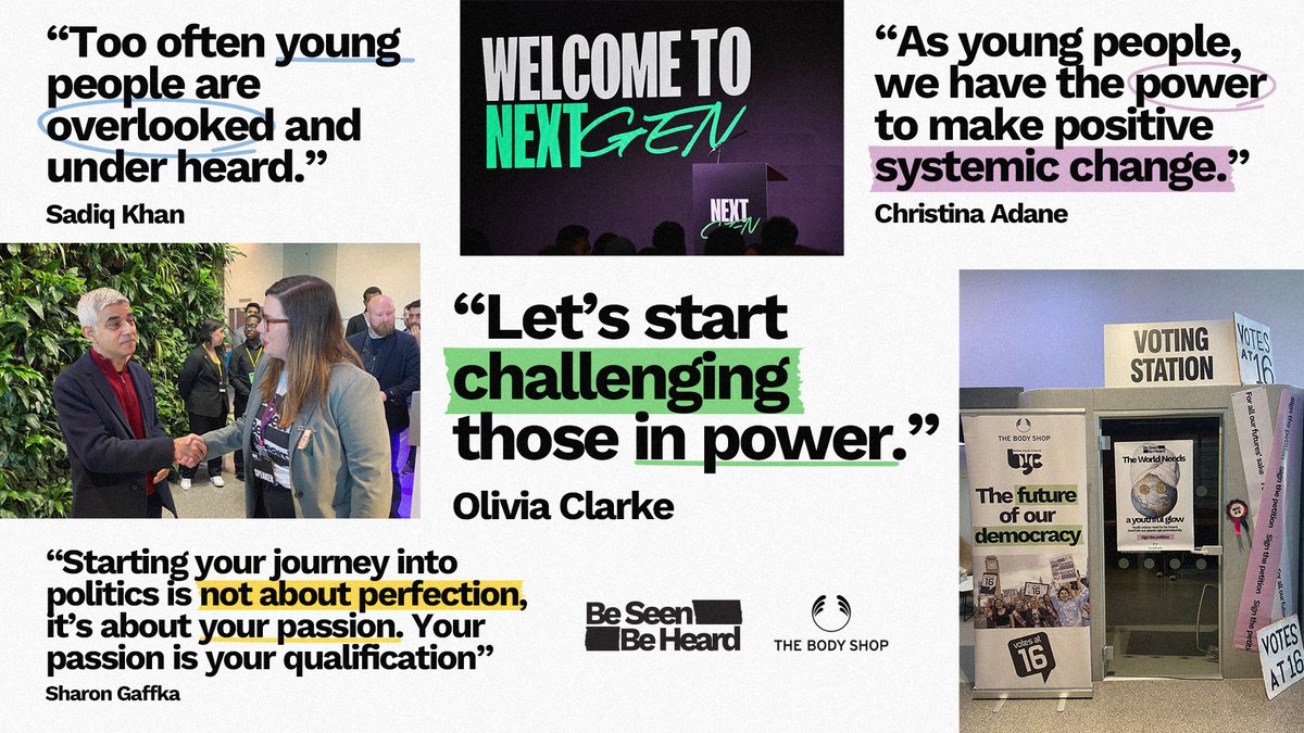 TheBodyShopUK's tweet photo. Still thinking about the @mylifemysay #NextGen23 conference. Some powerful speeches that really made you think. Fantastic to see everyone comitted to the same goal with exciting ideas and paths forward!
Promises to be such an exciting time for young people everywhere! https://t.co/JdCzmaHRlK