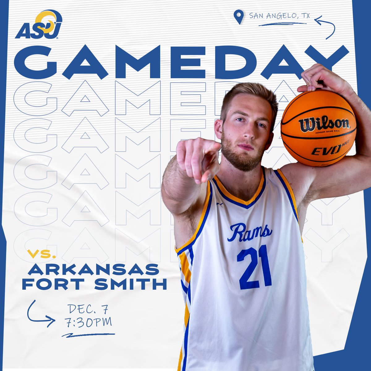 It’s 𝐆𝐀𝐌𝐄𝐃𝐀𝐘! 

LSC play is back tonight in the Junell Center / Stephens Arena as we tip off at 7:30pm against Arkansas-Fort Smith. 

We NEED YOU there Ram Fam! 🐏

#RamHoops | #RamFam