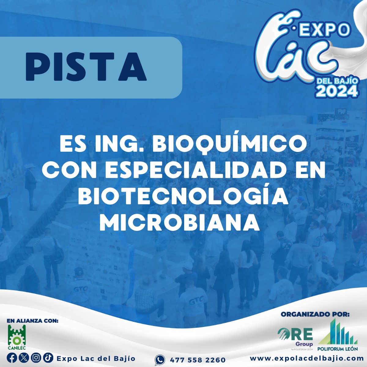 Expolacdelbajio's tweet photo. ¡Faltan solo 6 días para revelar a nuestro invitado especial!

La pista es que es un ingeniero bioquímico con especialidad en biotecnología microbiana. 👨‍🔬🔬 
¿Ya adivinaste quién es? 

Mantente atento para más pistas y descubre quién se unirá a nosotros en este evento. 🧀 https://t.co/KmUnHv2fhn
