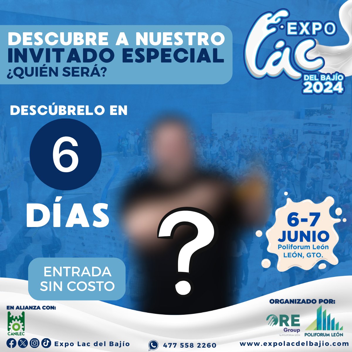 Expolacdelbajio's tweet photo. ¡Faltan solo 6 días para revelar a nuestro invitado especial!

La pista es que es un ingeniero bioquímico con especialidad en biotecnología microbiana. 👨‍🔬🔬 
¿Ya adivinaste quién es? 

Mantente atento para más pistas y descubre quién se unirá a nosotros en este evento. 🧀 https://t.co/KmUnHv2fhn