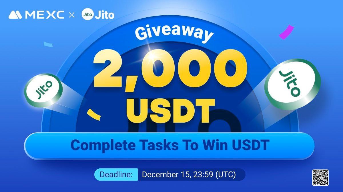 2,000 $USDT giveaway to celebrate the $JTO initial listing on #MEXC 🎁 1️⃣Follow MEXC + Jito 2️⃣Quote RT with #JTOonMEXC 3️⃣Complete the tasks: promote.mexc.com/a/gleamiomexc #MEXC #MEXCFutures #Bitcoin #AVAX #FTT #MATIC #INJ #TRB #RUNE #LTC #USDT #USDC #Ethereum #ETH #BTC