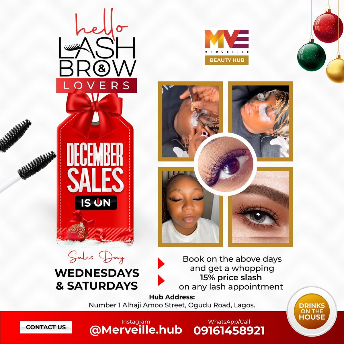 MerveilleHub's tweet image. Promo! Promo!
 Get a whopping 15% off all lash extension and eye brow. Hurry 
NOTE: This freebie is for Wednesdays and Saturdays only.

Hurry now and start booking. Offer valid in December only.

#semipermanentbrows #brows #eyebrows #lashes #eyelashes #lashextensions #freebies