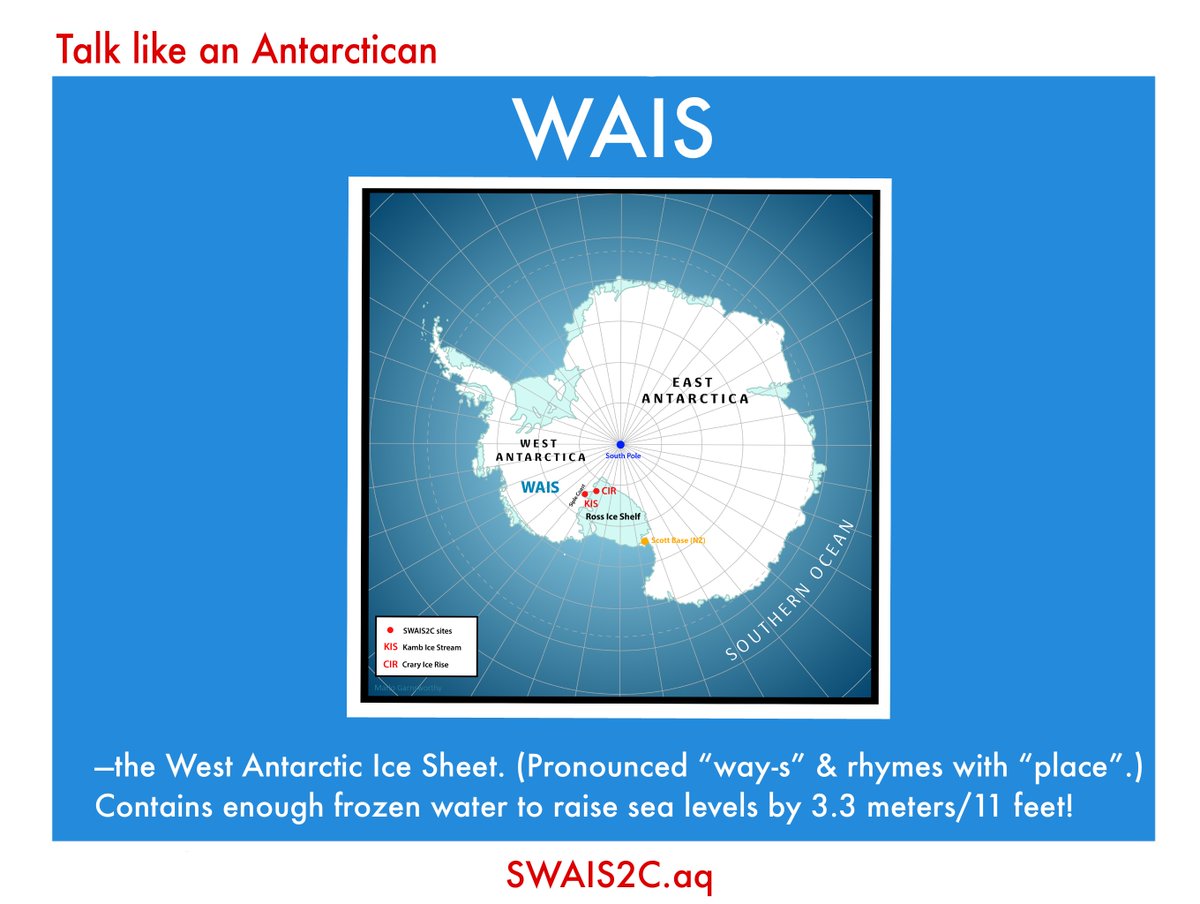 SWAIS2C's tweet image. 2/2
SWAIS2C = Sensitivity of the WAIS to 2° Celsius of warming.

We aim to discover just how sensitive the WAIS is as Earth approaches this critical threshold. Just how much sea level rise can we expect? And how fast? 

#SWAIS2C #HowMuchHowFast 

🎨 Marlo Garnsworthy