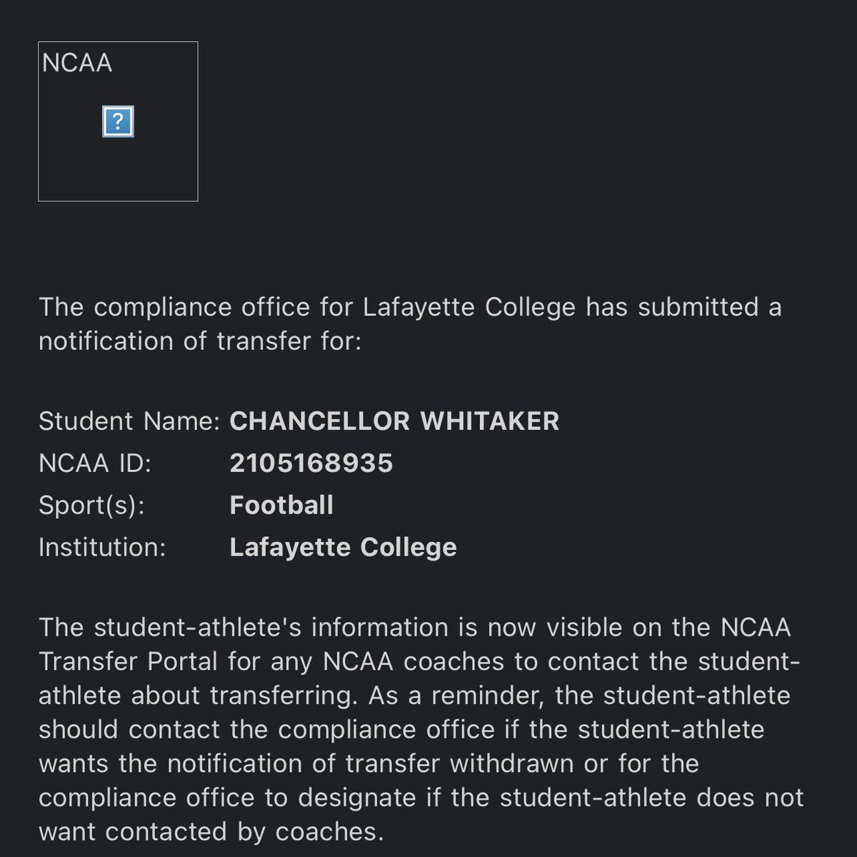 4 years of eligibility left, lets work!