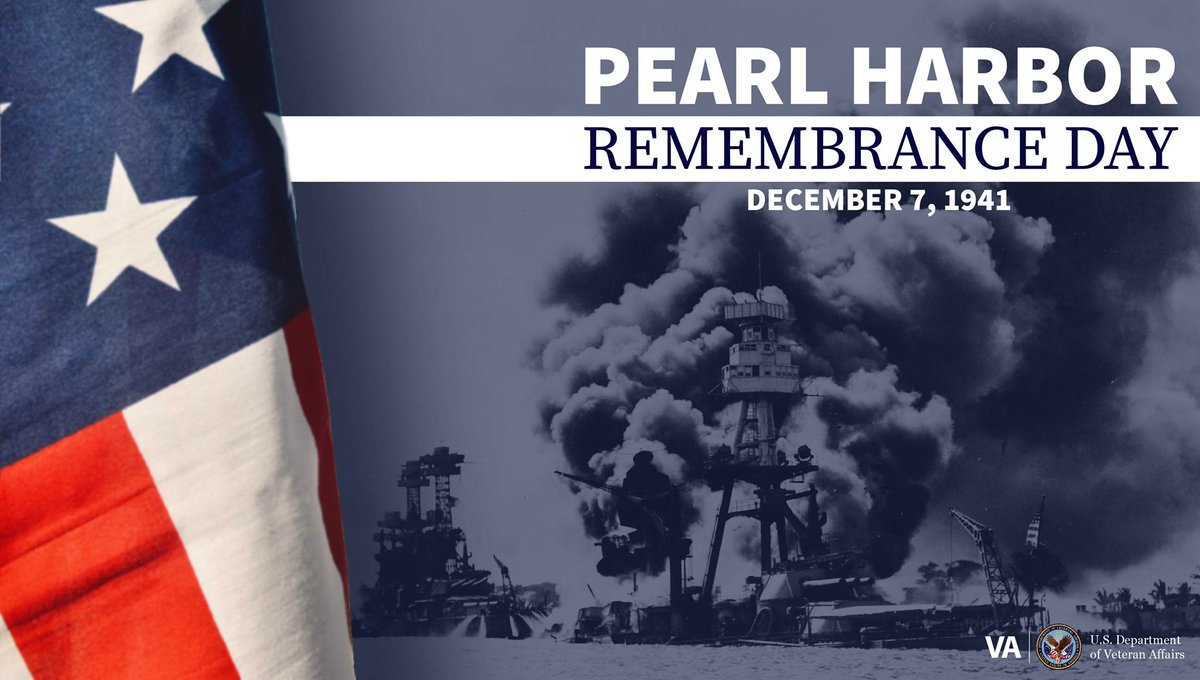 Today we honor and remember those who were affected by the attack on Pearl Harbor, December 7, 1941. Their courage and sacrifice will never be forgotten. 
#PearlHarborDay
#NationalRemembrance
#HonorAndRespect