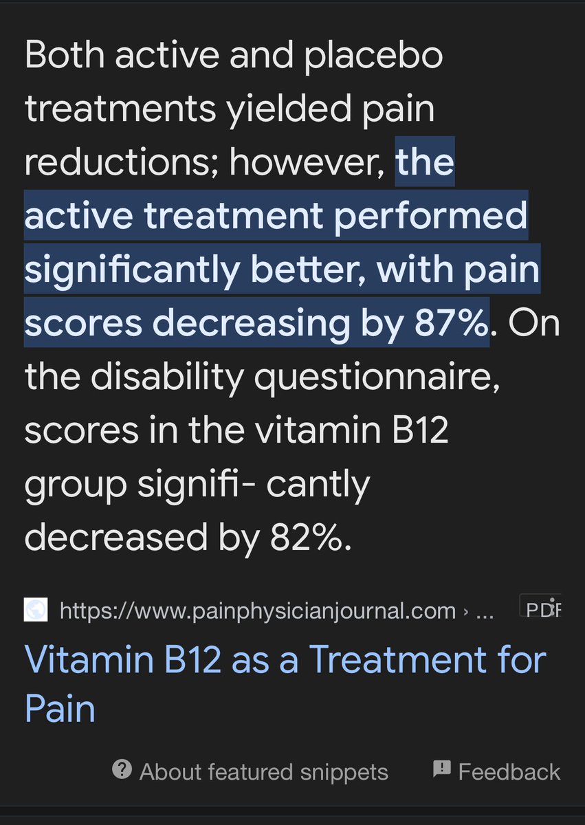 AwarenessB12's tweet photo. @HarvardHealth vitamin B12 is better than a placebo for back pain. https://t.co/cgCgCPo8pE https://t.co/OzFkBnc3sV