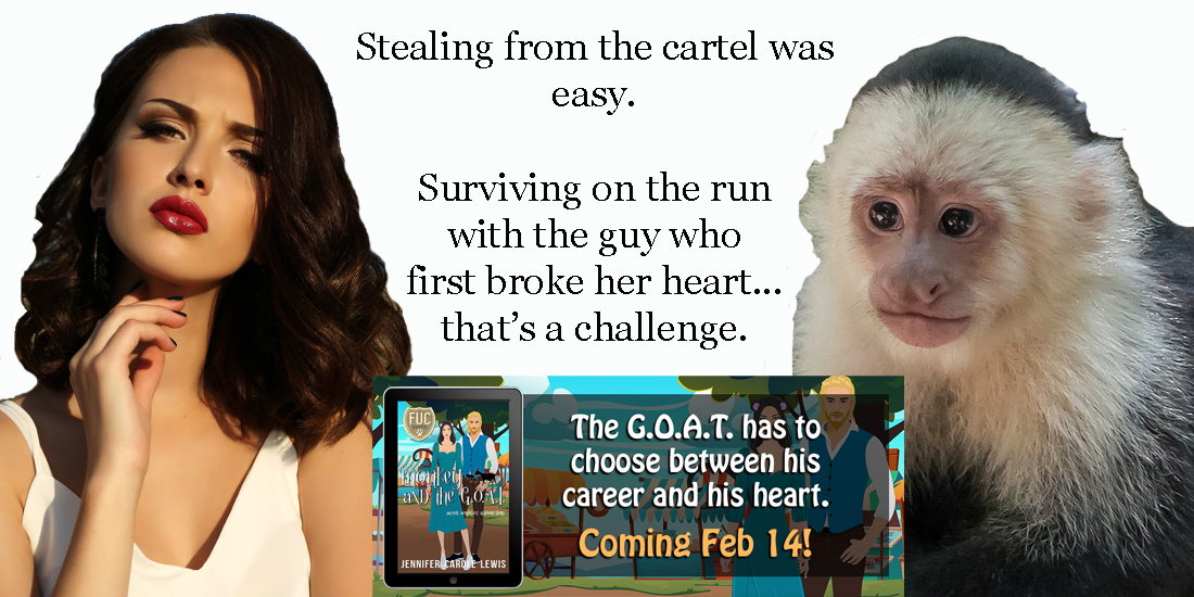 Monkey shifter Jasmine is used to getting herself out of tight places. But running from a cartel and the Furry United Coalition is a challenge, especially when her law-abiding ex is tagging along. books2read.com/u/meze2R #secondchanceromance #romcom #paranormalromance