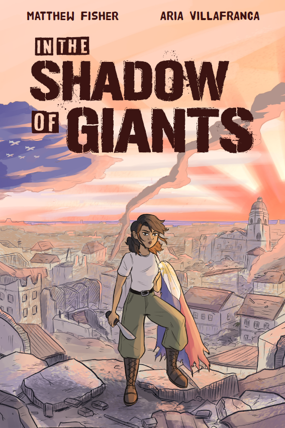 ariajdv's tweet photo. Finally sharing what I've been working on this year! Honored to be the illustrator of "In the Shadow of Giants", a graphic novel written by Matthew Fisher, colors by @richard_mercz !! More info in thread, but it is available to read for free and download: https://t.co/koEZko9mxD https://t.co/401LvJrdju
