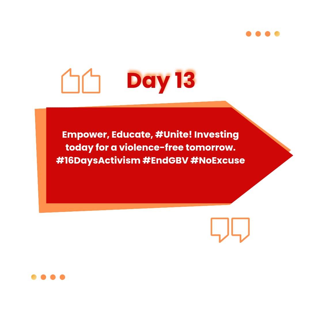 Activista_Kubwa's tweet photo. Day 13 of 16
#UNITE
#16daysofactivism2023
#OrangeWorld
#IDeyWithHer
#NoExcuse https://t.co/YAu7z8F9Vd
