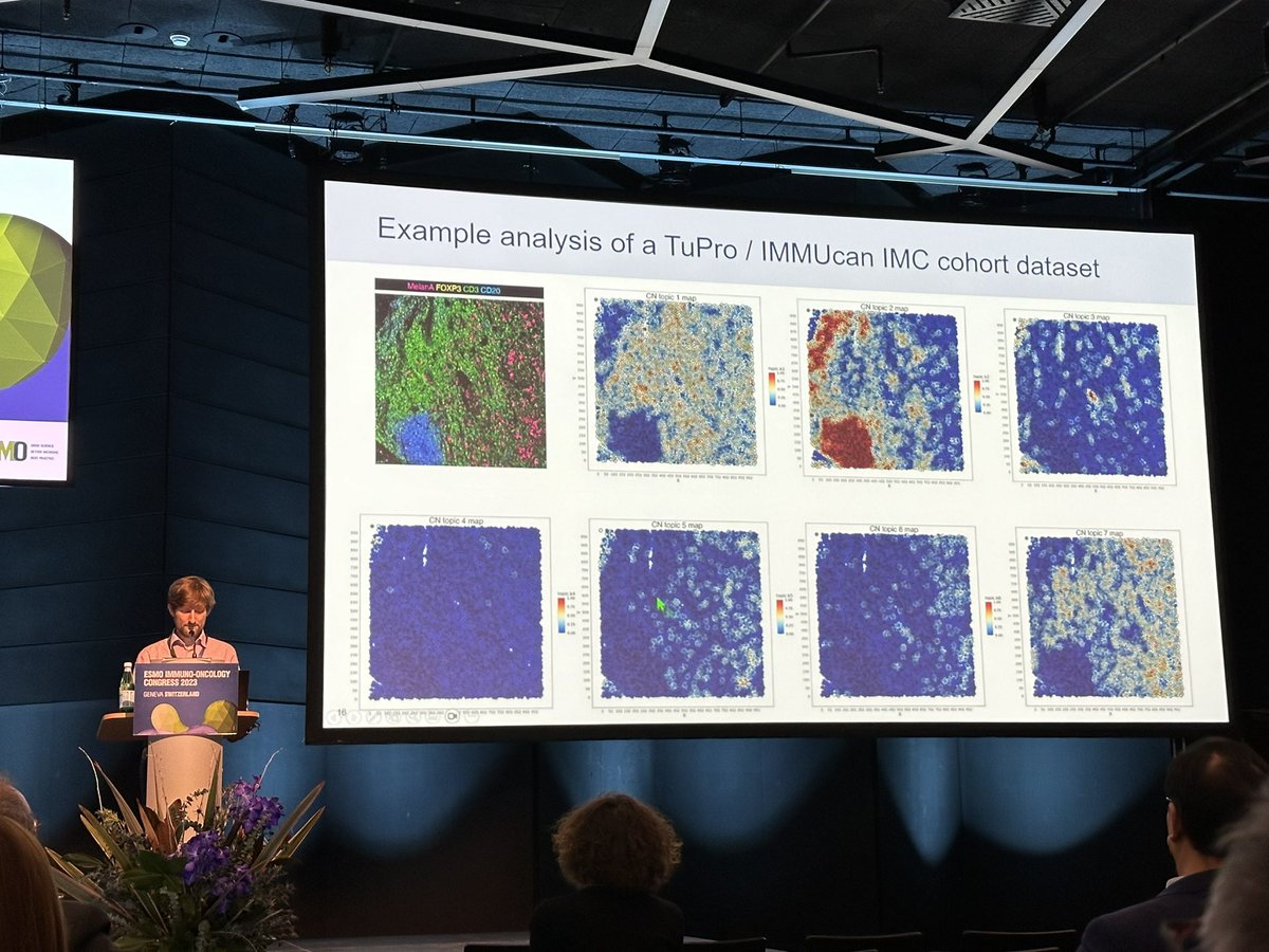 BernardAFox's tweet photo. 2)💥IMPRESSIVE! IMMUNE MONITORING: Prof Bernd Bodenmiller @BodenmillerLab @DQBM_uzh @UZH_en shows what is likely the World’s largest #multiplex image analysis database. #IMMUCAN 10 million cells! 1248 tumor samples across multiple #cancer histologies! #Esmoimmuno23
@myESMO https://t.co/T96LUZxsnh