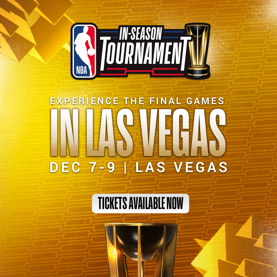 Four teams remain, only one will hoist the NBA Cup 🏆 Get tickets to the final In-Season Tournament games, TODAY and Saturday in Las Vegas! 🎟️ link.nba.com/IS-tickets