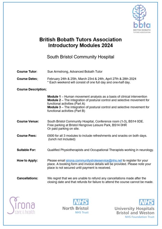 🚨Fantastic opportunity for qualified PT and OT staff working within neurology 🚨 Please share with your therapy colleagues 🙏🏻 @BNSSGAHP @NorthBristolNHS @uhbwNHS @SironaCIC