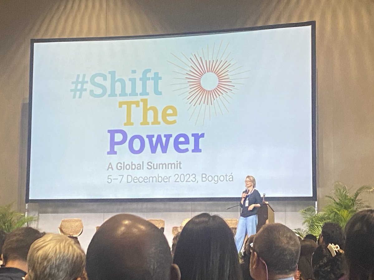 ⁦@hodgsonjj⁩ thanks the funders who’ve supported #ShiftThePower in #Bogota #NoLogos #NoEgos #NoSilos helps us stand in #solidarity as a #community