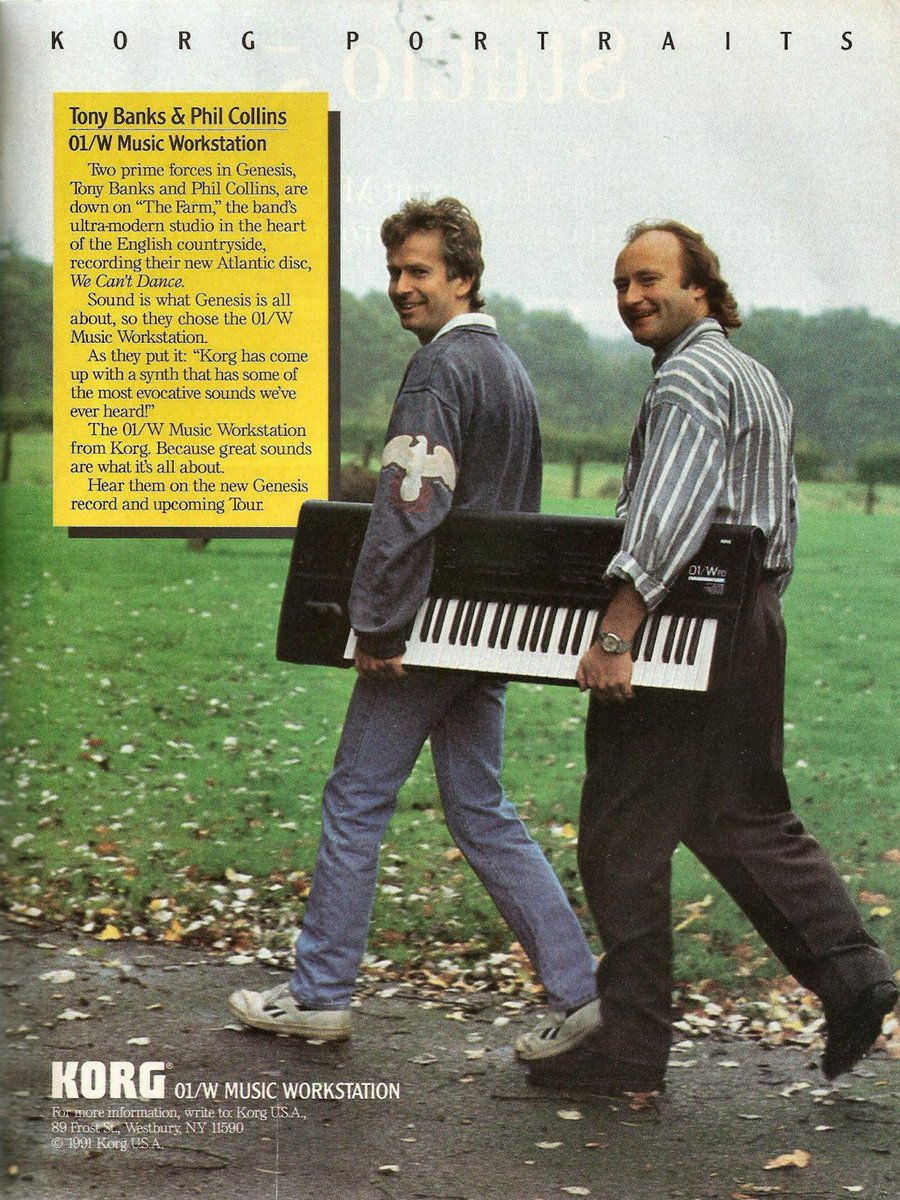 Tony and @PhilCollinsFeed doing some heavy lifting for @KorgUK Portraits, 1991 🎹

#tbt