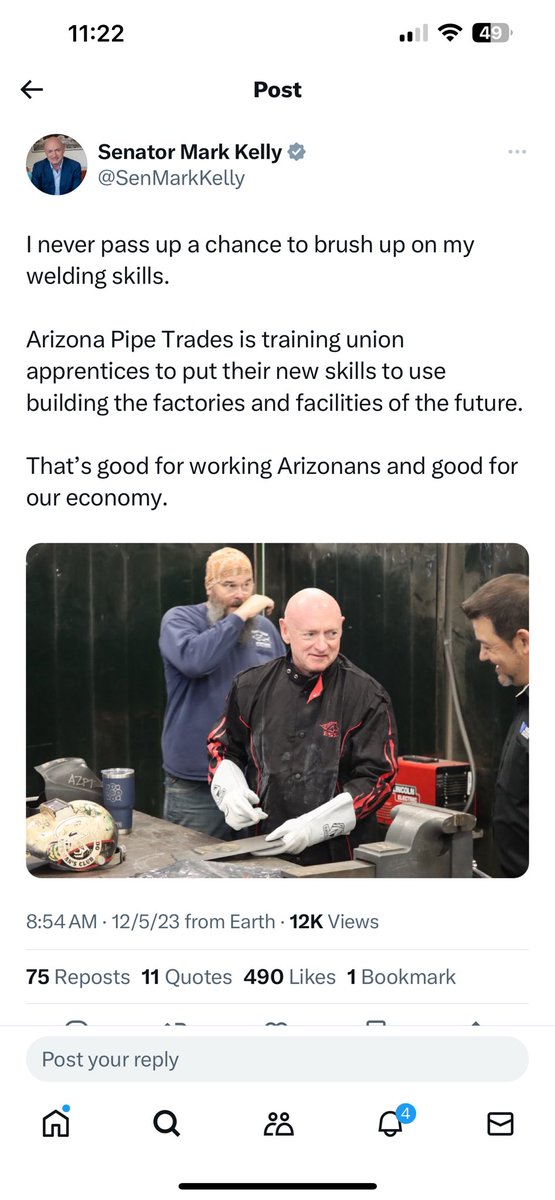 @AliBradleyTV We can have @SenMarkKelly camp out and weld on demand.  He loves photo opportunities. He does NOT work in US Senate….  He has been MIA on SECURING BORDER & blames others for his lack of action.  #BorderCrisis #Lukeville #Arizona #borderwall