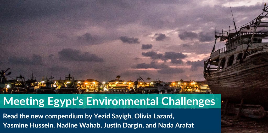Malcolm H. Kerr Carnegie Middle East Center (@carnegiemec) on Twitter photo Egypt finds itself at a critical environmental juncture, with climate change posing grave risks to its economy, sovereignty, and stability.
<a href="/SayighYezid/">Yezid Sayigh يزيد صايغ</a>, <a href="/OliviaLazard/">Olivia Lazard</a>, Yasmine Hussein, <a href="/justindargin/">Justin Dargin, Ph.D</a>, Nadine Wahab, and <a href="/nadaarafat/">ندة</a> write.
📚Read here: carnegie-mec.org/p-90708 Egypt finds itself at a critical environmental juncture, with climate change posing grave risks to its economy, sovereignty, and stability.
<a href="/SayighYezid/">Yezid Sayigh يزيد صايغ</a>, <a href="/OliviaLazard/">Olivia Lazard</a>, Yasmine Hussein, <a href="/justindargin/">Justin Dargin, Ph.D</a>, Nadine Wahab, and <a href="/nadaarafat/">ندة</a> write.
📚Read here: carnegie-mec.org/p-90708