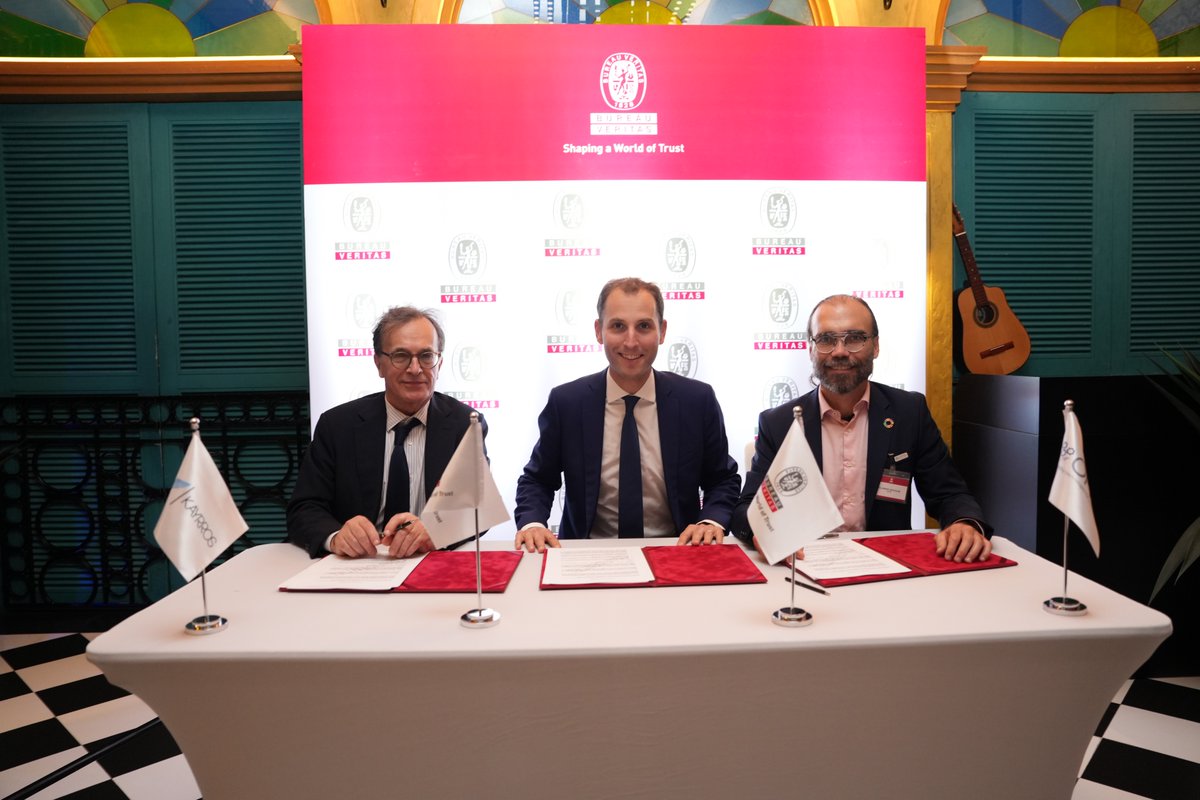 Signing a three-way deal at <a href="/COP28_UAE/">COP28 UAE</a> between <a href="/Kayrros/">Kayrros</a>,  @bureauveritas &amp; <a href="/OptelGroup/">OPTEL Group</a> to help companies comply w/ #EUDR, the new EU #deforestation regulation coming into effect in 2024 - a milestone in the fight against deforestation &amp; forest degradation