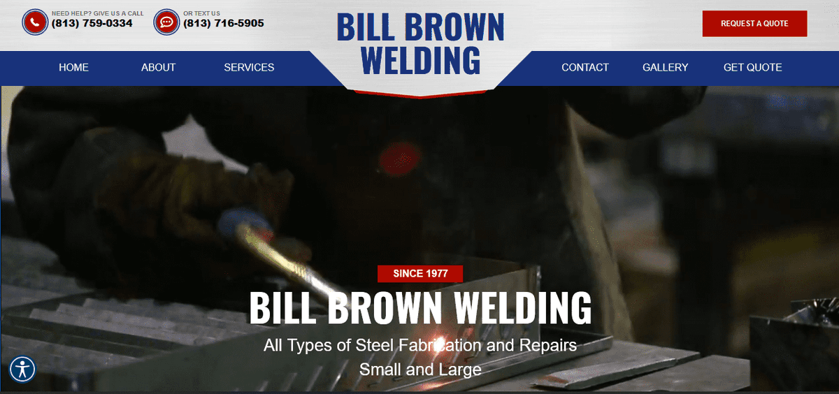 ImageBuilding's tweet image. Image Building Media designed the Bill Brown Welding website. Check it out! #Welding #InternetMarketing #WebsiteDesignhttps://bit.ly/3FCINVY