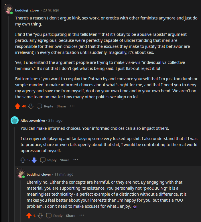 CloverWorked's tweet photo. The full comment thread to this point for posterity: https://t.co/WKe68iO6H6
