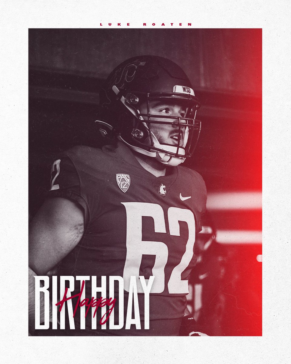 WSUCougarFB's tweet photo. It's a Roaten type of day. Happy Birthday to @LandonRoaten and @luke_roaten1 🎉🎂
#GoCougs | #WAZZU | #CVE23 https://t.co/wNPT1mYUSS
