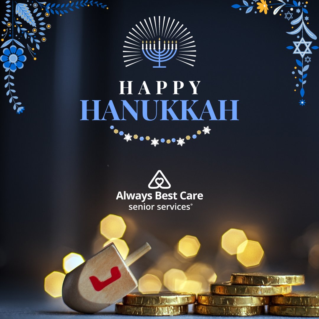 Happy Hanukkah Shreveport! 🕎 May this Hanukkah bring joy and may each night be filled with light and special moments. #HappyHanukkah #AlwaysBestCare #FestivalofLights #SeniorCare #SeniorServices #Peace #Light #Joy #HappyHolidays