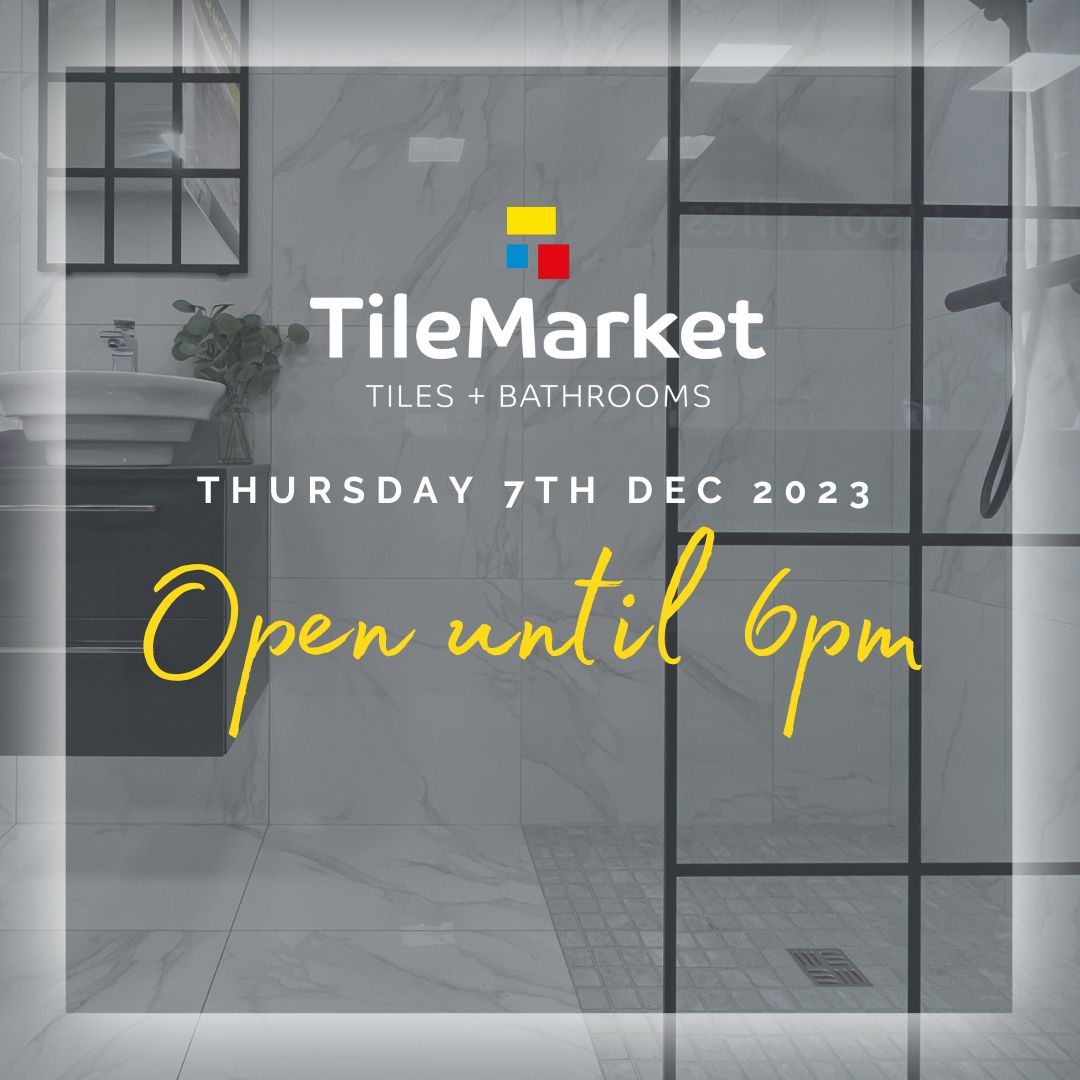 👋 We're open today until 6pm

🟨 Belfast 🟦 Lurgan 🟥 Newry

#tilemarketbelfast #tilemarketlurgan #tilemarketnewry