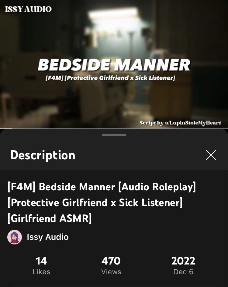 IssyAudio's tweet image. Wow.. got so much work to do these past couple weeks and i forgot that yesterday was the 1st anniversary to the channel or it’s been a year since i upload my first roleplay audio.. 🥲

I guess.. Happy first (late) Anniversary🥳
Thank you for supporting me! Much much love 💕 💕💕