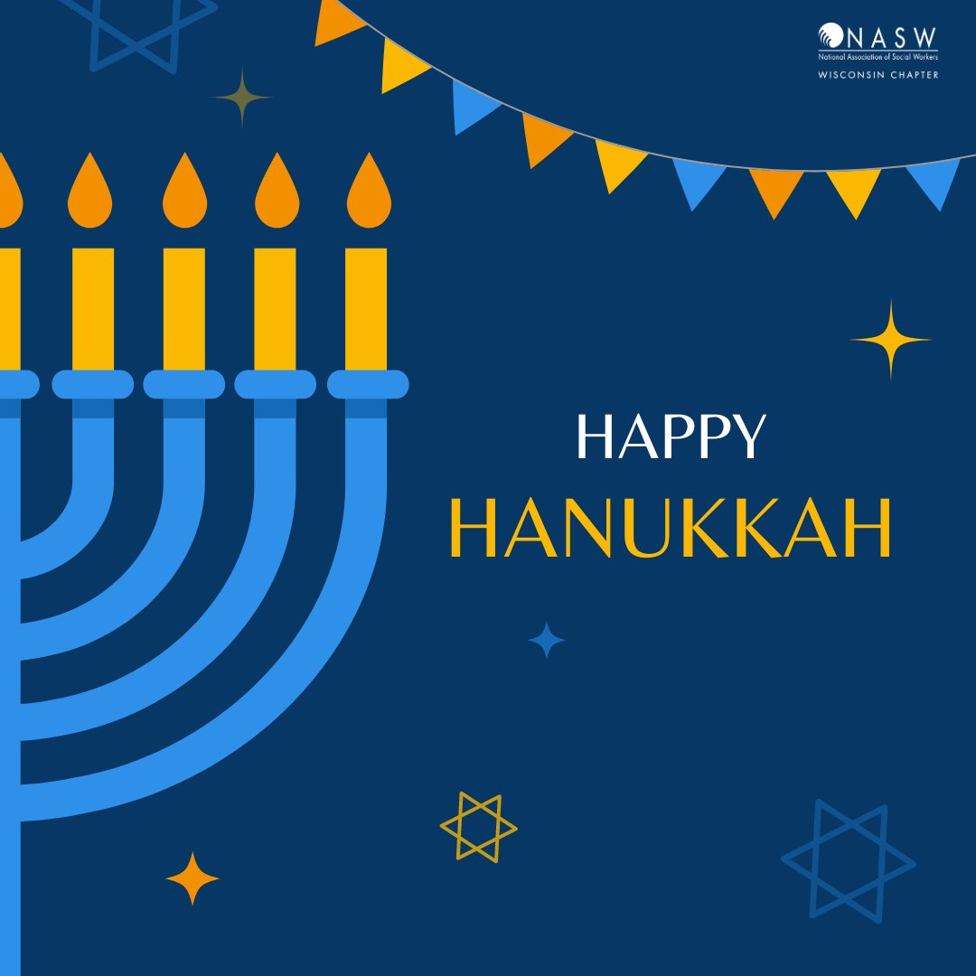 NASWWI's tweet photo. Happy Hanukkah from NASW-WI. View our stories on Instagram and Facebook to learn more over the next 8 days. #NASWWI #Hanukkah https://t.co/baAf8QWZm9