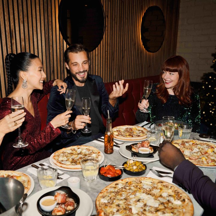 Christmas has arrived at <a href="/PizzaExpress/">PizzaExpress</a>. 🎄 🎅  

Gather your friends and family, throw on your finest party attire, and get ready for a delicious symphony of flavours.

Book your table today 👉 bit.ly/3QYJ4KU