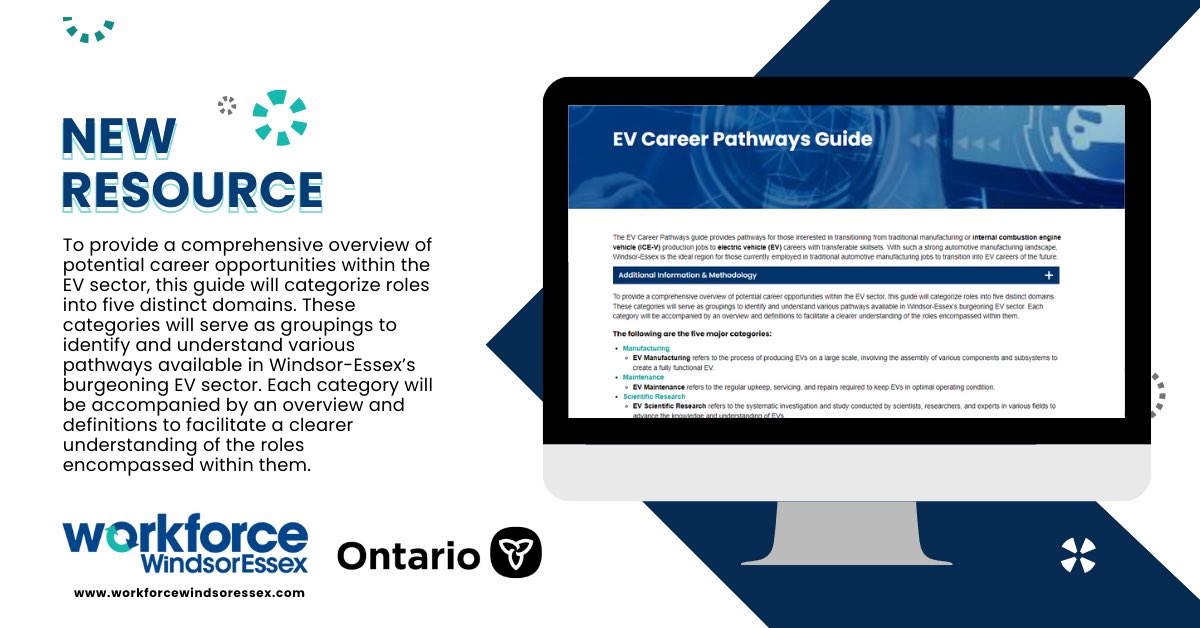 Check out the EV Career Pathways Guide online! workforcewindsoressex.com/ev-career-path…
