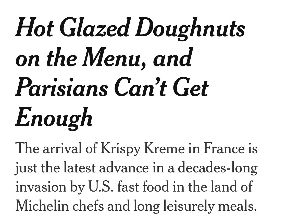 First cigarettes, now Krispy Kreme. Winston-Salem’s impact on the people of France is immeasurable
