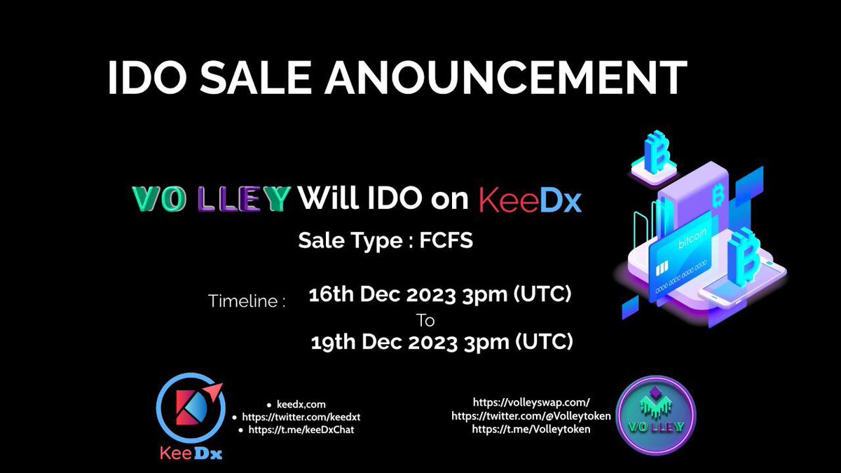 ⭐️Big project IDO sale coming soon on KeeDx🔥🔥
❇️Very limited allocation, Don't miss👀👀
More info soon😇😇