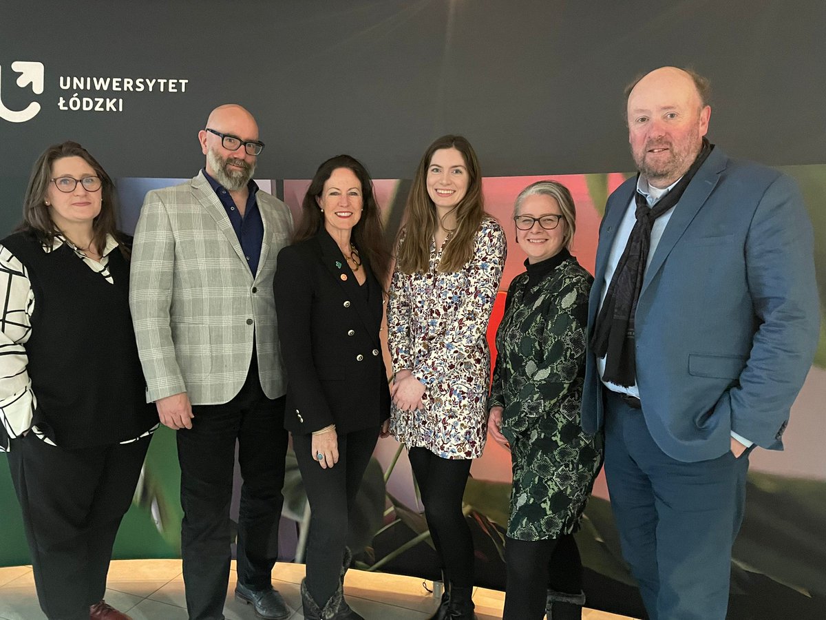 CPDUCC's tweet photo. UCC Micro-credentials Project Lead Mags Arnold has been representing us at the @unilodz @UNIC_EU Kick off conference in Łódź. Pictured here with @UCC delegation, Yvon Bonenfant, @JvSL1 @aoifesdowling Ciara O'Halloran and Martin Galvin. #microcredentials @MicroCreds https://t.co/RexBV8QOdr