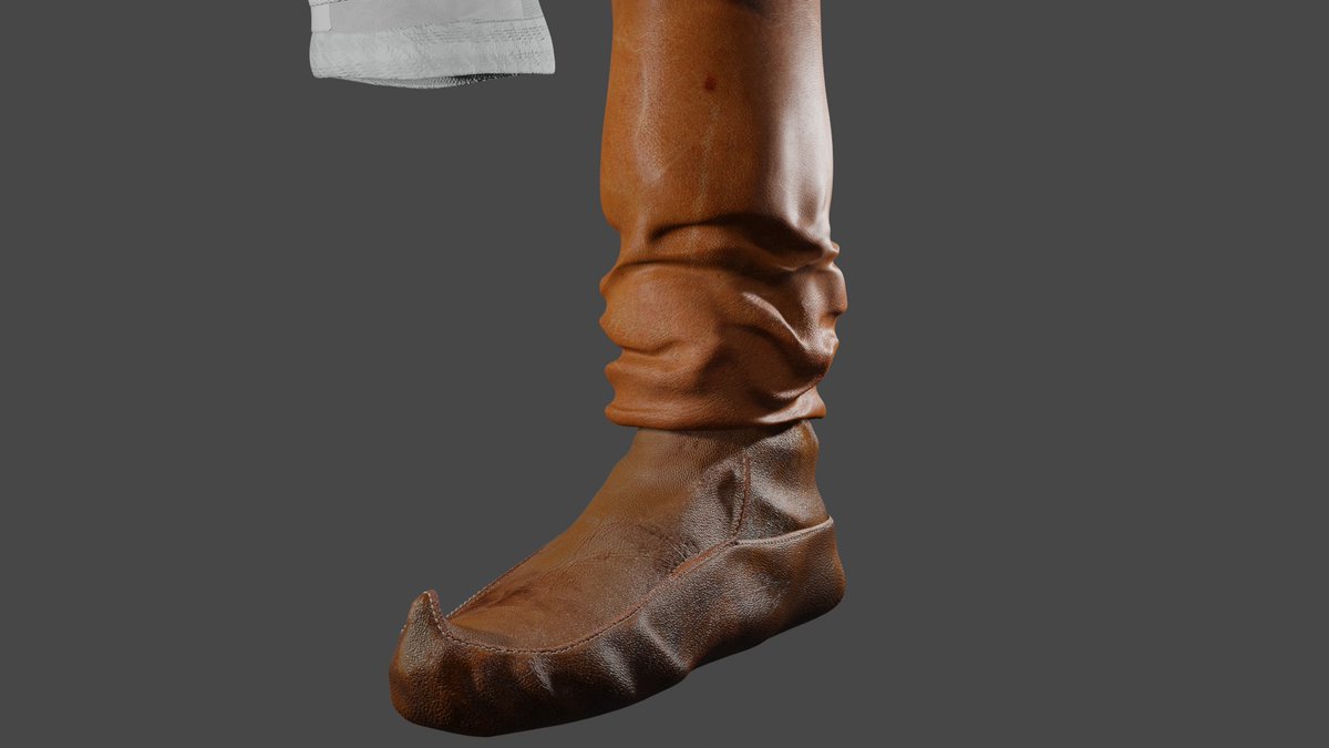 TheScapEligoat's tweet photo. Traditional Saami leather shoes for the model I'm currently making. https://t.co/JBXO5QgHzD
