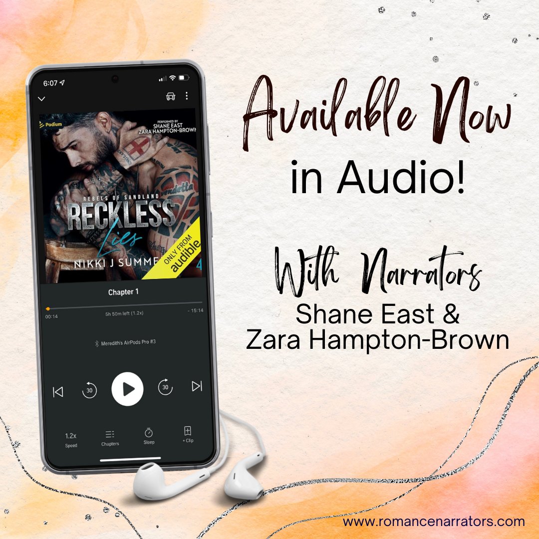 Reckless Lies, book 4 in the Rebels of Sandland series by author @BooksSummers is now available in audio. Listen today from @PodiumAudio and narrated by our member Shane East and Zara Hampton-Brown.