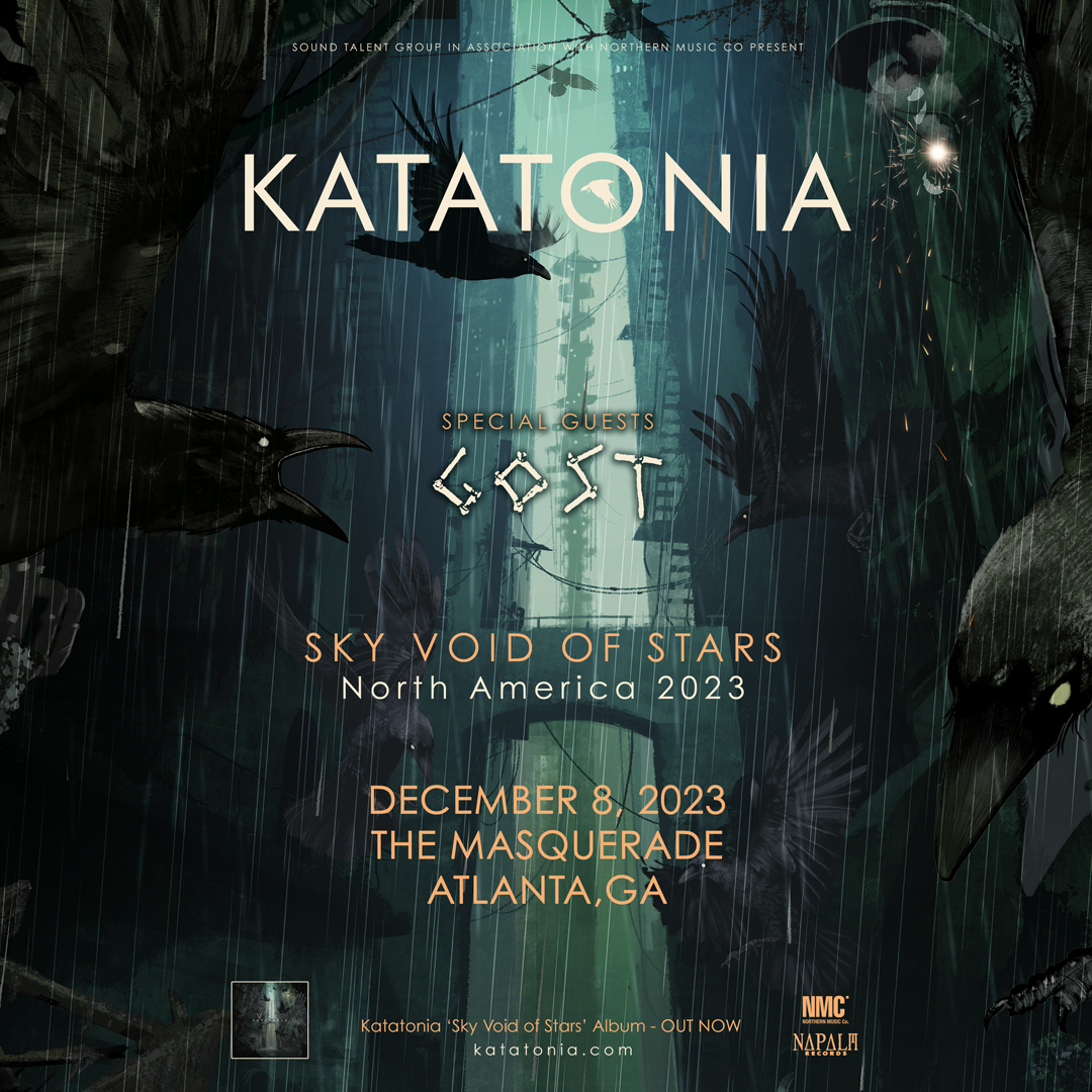 ⚔️ TOMORROW // 12.8 // @KatatoniaBand in Hell w/ @gost1980s // 7 PM Doors 🎫: bit.ly/katatonia-12-8