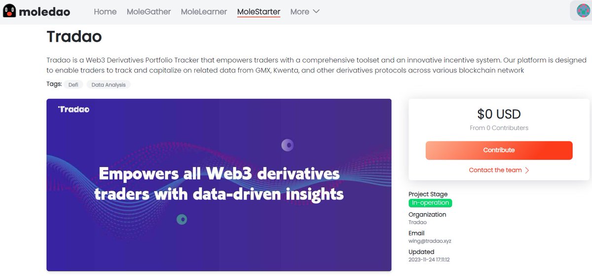 Hi <a href="/moledao_io/">moledao</a>!! Glad to be listed on MoleStarter🫡

Check More: moledao.io/#/starter/e59d…