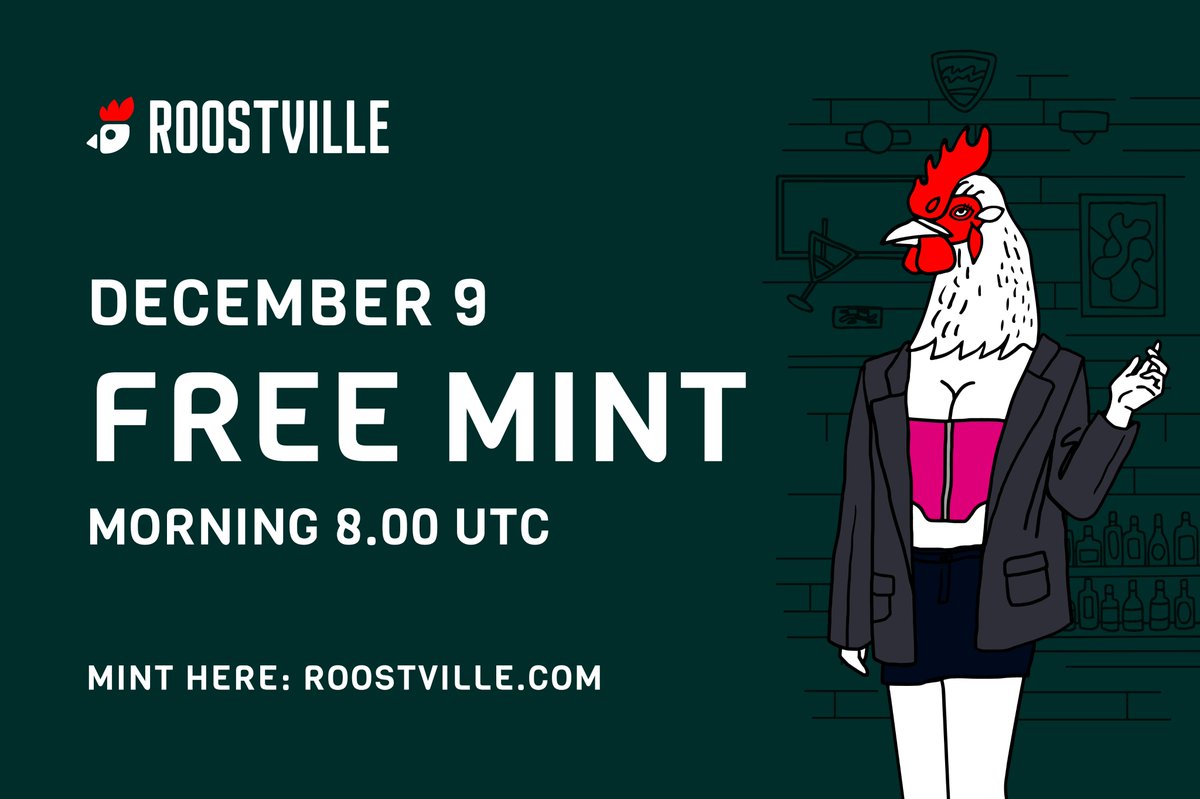 Hey everyone, the bull market is around the corner!

Let’s pump Roostville together! 

We are making it FREE MINT, for everybody.   
Let’s ride! 🏍️❤️‍🔥🌵